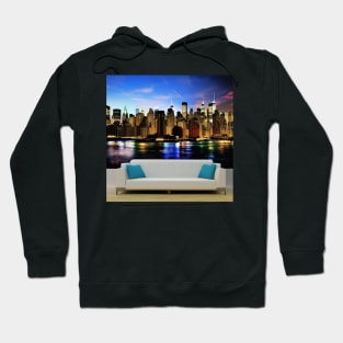 New York Skyline Ai Art Realistic Hoodie